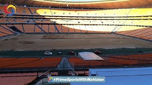 Progress at FNB Stadium. | Mahlatse Mphahlele