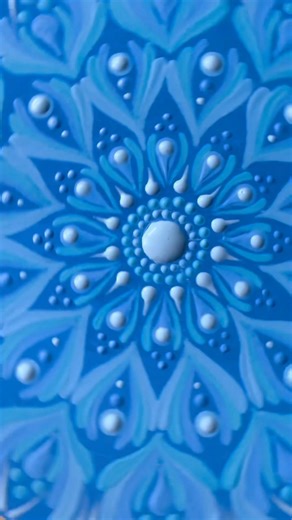 Blue Easy Mandala Tutorial 🩵💙🩵#shorts #mandala #art #diy #painting #tutorial