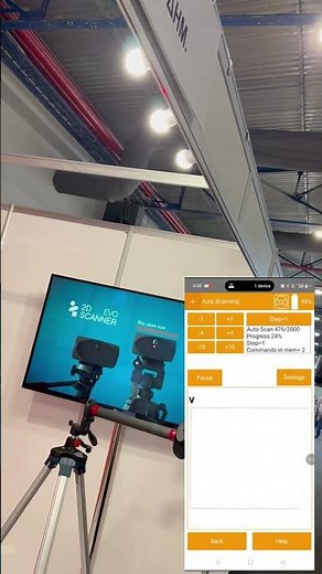 Vertical Scan of a narrow aluminium frame.
