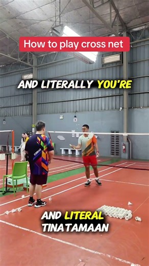 Cross net ≠ slice 🚫 Here's the mental model: think of a cross as hitting a STRAIGHT shot, but with