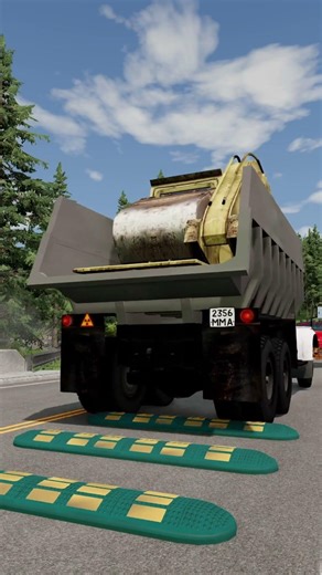 BeamNG.drive Truck and Cars vs Speed Bump Eps570