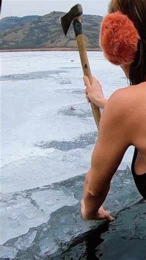 Ice Bath Through Cracked Lake Ice | Cold Exposure