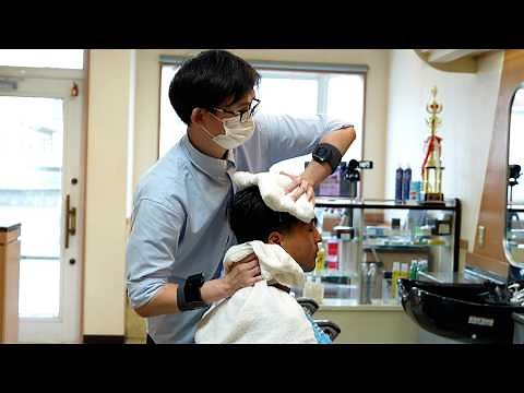 💈🇯🇵 Barbering Skills Passed Down from a Master: Full-Service Grooming by a Young Barber at Naturel