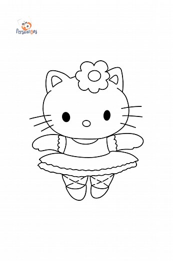 Hello Kitty Ballerina coloring page ♥ Online and Print for Free!