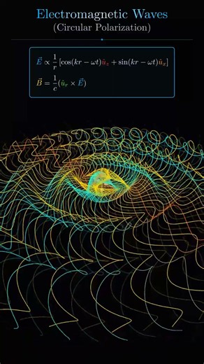 The Geometry of Circular Polarization - Electromagnetic waves #physics #maths #merlinomath