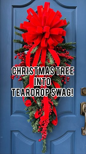 Turn a $5 Christmas tree into a MASSIVE holiday swag! 🎄 #reels #diy #christmas #decor #holiday | Nick's Seasonal Décor