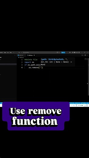 Python File Handling | Delete a File in Python 🗑️ #PythonShorts