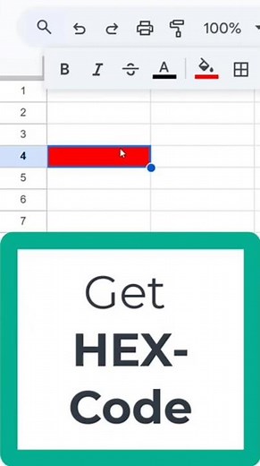 How to get HEX-code of color used in #GoogleSheets #cooltools #productivity #geek #tips