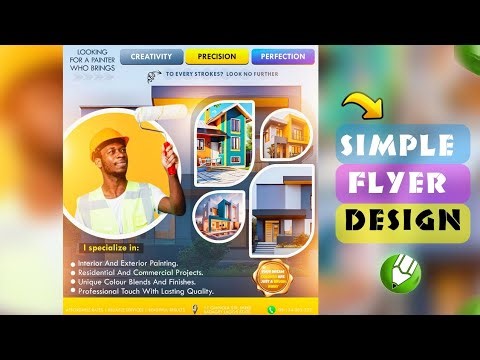 How to make a Professional looking painter advert design in corel draw | speed up tutorial