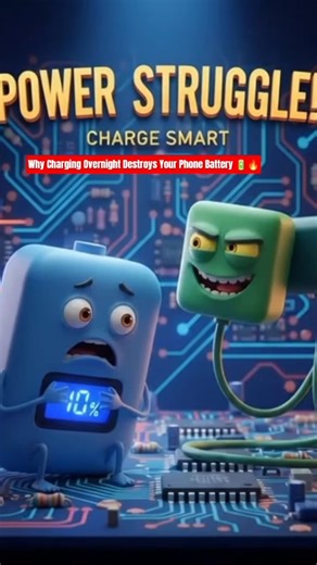 Why Charging Overnight Destroys Your Phone Battery 🔋🔥 #BoltaCircuit #PhoneBattery #ChargingOvernight