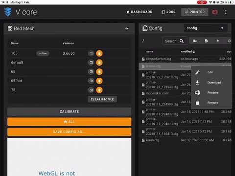 Fluidd-Web-UI for Klipper