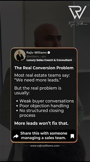 If conversions are low, the real issue is inside the process