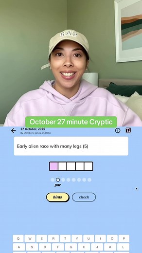 October 27 Minute Cryptic Crossword Challenge