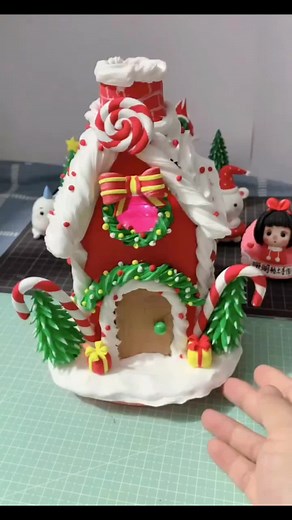 #CapCut Handmade DIY Christmas Clay Snow House 🏠🎄#DIY #creativehandmade #kidstoy #kidshandmade #easydiys #recycle #recycling #recycled #funnytoy #diyidea #diygift #familytime #foryou #fyp