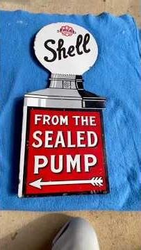 Shell "Sealed Pump" Enamel Sign | Lot 175 | AP saleroom 22nd March 2026 Petroliana Auction