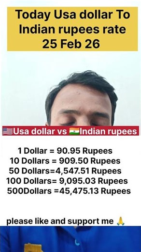 today dollar rate 25 Feb 26 /today dollar in India / dollar prices #dollar #dollarrate #usdollar