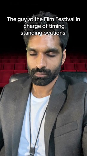 The guy at Cannes in charge of timing standing Ovations #cannes #film #filmfestival #comedy #skit