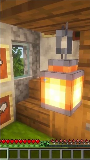 Minecraft Starter Suburban House Tutorial + Automatic Lighting #minecrafttutorial #shorts