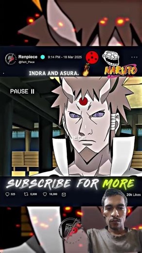 Naruto Powerful Moments | Indra and Asura 🔥 | #Anime# Shorts#shortsfeed