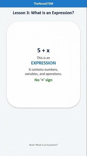 What Is an Algebraic Expression? | Algebra Lesson 3