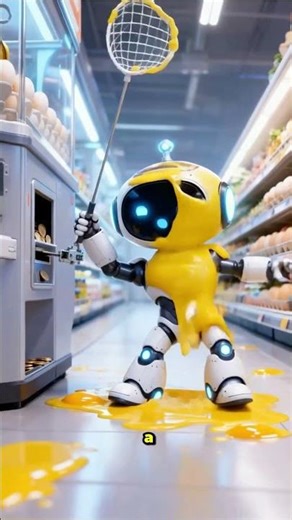 Beepo the Bot goes grocery shopping… and chaos ensues! 🥚🥛