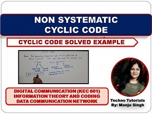 Unit 5 L7.12 | Cyclic Code | Non systematic cyclic code solved Example | Digital Communication