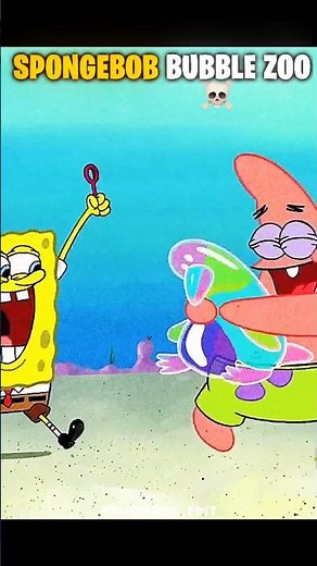 Spongebob and Bubble Zoo 💀☠️ #shorts #spongebob #trollface