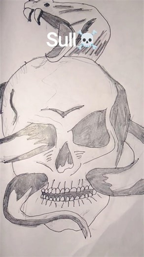 ##animeeart #skull drawing ☠️
