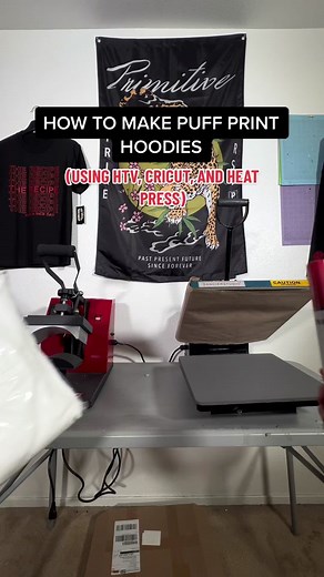 Who else loves Puff Print? 😍 In this video i am using Red Puff Print HTV from @teckwrapcraft ! The link to this product is available in my bio. Use code “RECIPE” for extra savings at checkout! ✅ #cricutexploreair2 #heattransfervinyl #heatpress #puffprint #puffprinthoodie #teckwrapcraft #clothingbrand #howto