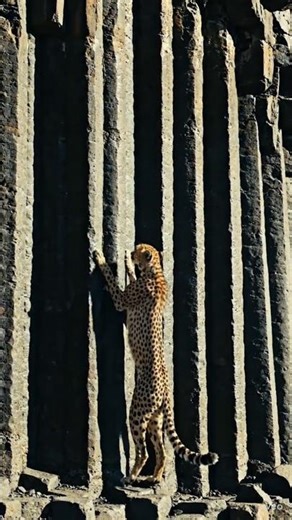 Impossible Cliff Escape | Predator vs Ibex on Vertical Basalt Wall 🐐🔥