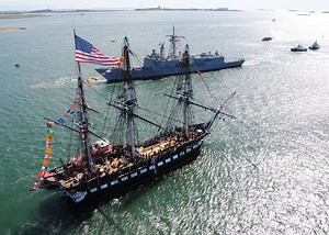 USS Constitution Sets Sail for Last Time Until 2018