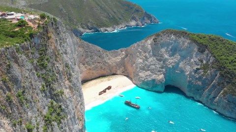 Drone Tour of Zakynthos: Explore Greece's Coastal Jewel