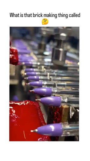 TrendSnap on Instagram: "The compilation video of satisfying factory and crafting processes, from crayon assembly to pottery and wall plastering, ending with a manual tool for compressing soil into bricks, prompting curiosity about its name."