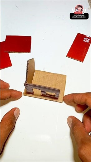 Amazing Mini Cardboard House Build 🔥 #Shorts #diy #cardboardcraft
