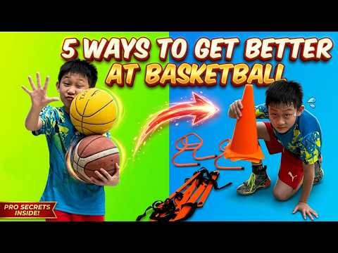 5 Fun Ways To Get Better at Basketball! 🏀 Kids Basketball Training | Basketball Drills for Beginners