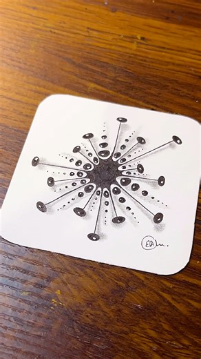 Zentangle Pattern-Tangleflake By Suzanne Davis | Drawing Tutorial For Beginners #zentangle #doodle #zendoodle #art #zenart #mindfulart #trending #viral #digitalcreator #abstractart #selfdiscovery #painting #easyart | Easy Art