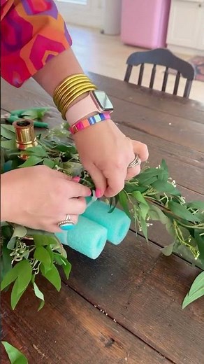 My Take on the Viral Pool Noodle Decor Hack for a Thanksgiving Tablescape. The How To Here.