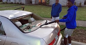 VIDEO: Baseball-sized hail rains down on Texas