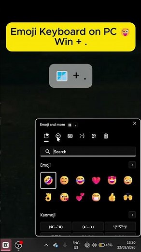 How to Use Emojis🤫🤯 on Windows PC with Windows + .