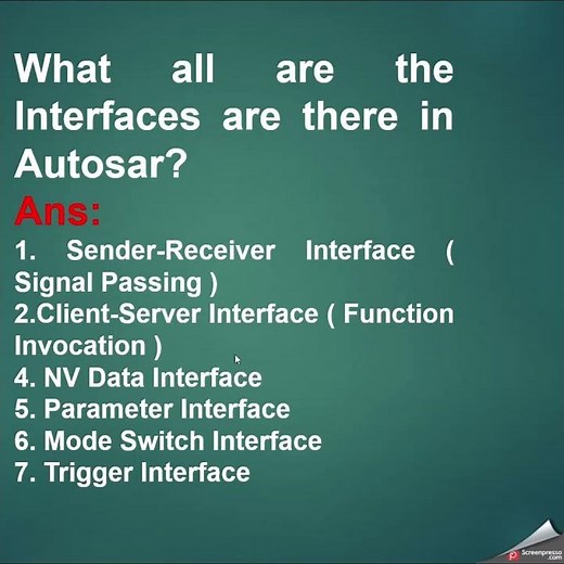 Autosar Interview Questions #subscribe GKRSOFT