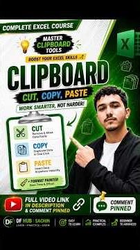 🔥 Excel Clipboard Tutorial 2026 | Cut, Copy, Paste & Format Painter Explained! 🚀