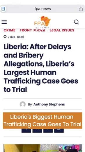 Ten of 11 defendants in what prosecutors call Liberia’s largest human trafficking case are set to go on trial Wednesday, weeks after a grand jury indicted them over the alleged trafficking of 57 people from seven counties. This report was developed by Anthony Stephens of New Narratives. Click to read more: https://tinyurl.com/4ffskhsk