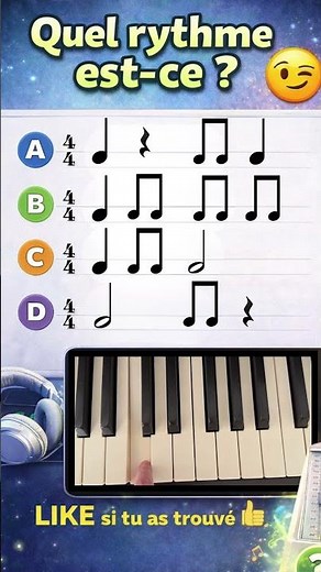 QUIZZ RYTHME 3 🎹 | Niveau au-dessus… tu passes ? 😈 #solfege #quiz