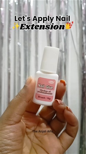 Applying Nail Extension For the First time💅🎀✨#nails #nailart #nailextension #easy #shorts #viral