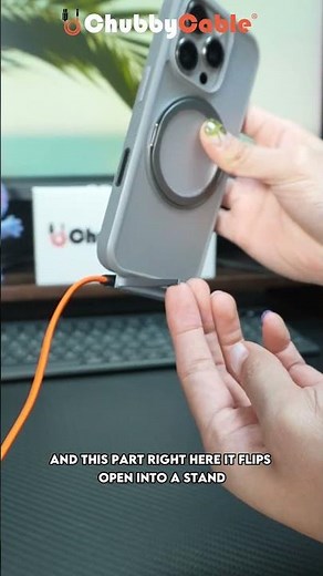 This 240W charging cable has a hidden phone stand 🔥