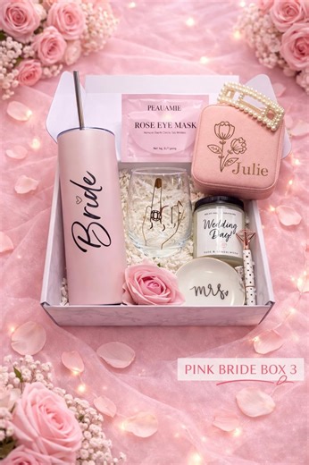 Custom Bridal Gift Box, Personalized Bride Box, Bridal Shower, Engagement, Wedding Basket - Etsy