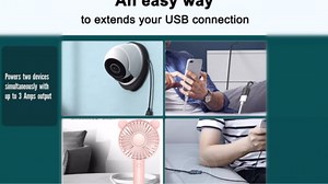 USB Extension Cable 2.2M/7.2Ft,USB 2.0 A Male to 2 Dual USB Female Jack Y Splitter, Double USB Port Extender for Laptop,Keyboard,Mouse,Printer(No Support Data Transfer)