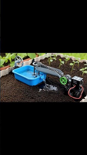Mini Chain Irrigation System | Real Water Lift DIY #diyminimachine #diy