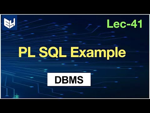 PL SQL example | DBMS | Lec-41 | Bhanu Priya