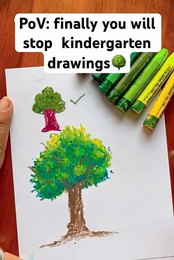 How to draw a easy tree #tutorial #beautiful #art #shorts #viral